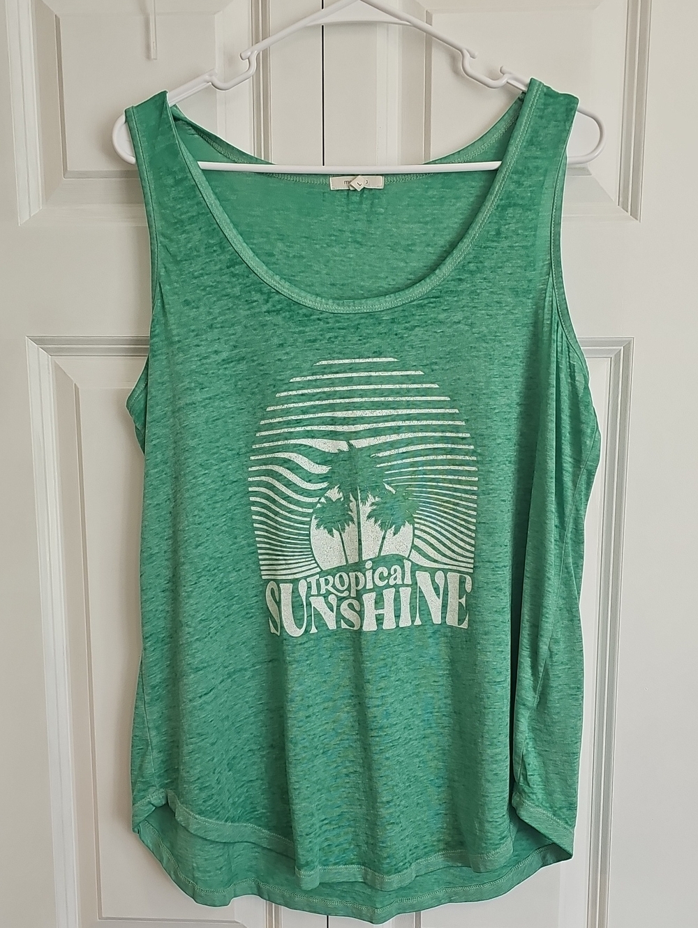 Maurices Green Tropical Graphic Tank Top